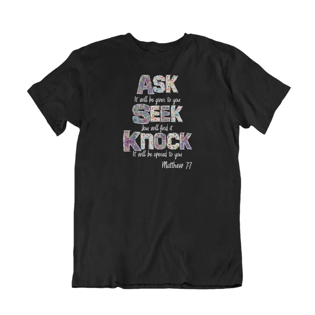 Ask-Seek-Knock Shirt - Image 6